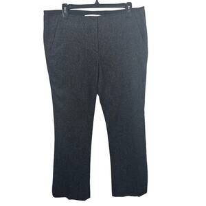 Veronica Beard Size 10 Dark Gray Donegal Tweed Wool Silk Blend Pants Slacks